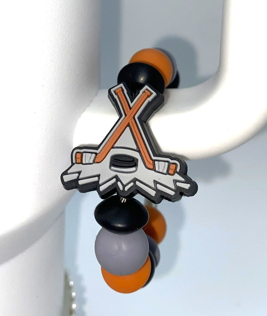 Hockey Puck & Sticks Stanley Tumbler Cup Handle Charm