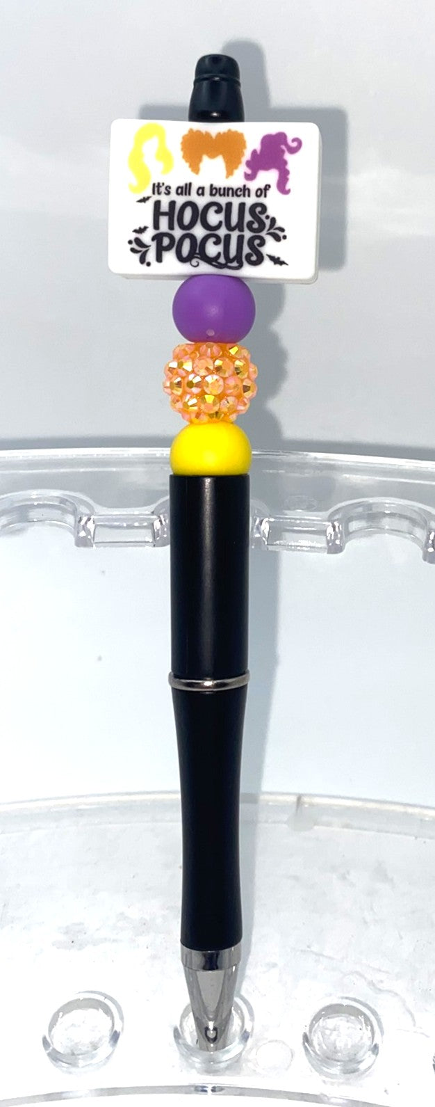 It's All A Bunch of Hocus Sister Witches Halloween Beaded Pen