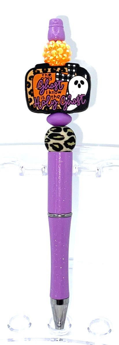 The Only Ghost I Know Is The Holy Ghost Halloween Beaded Pen