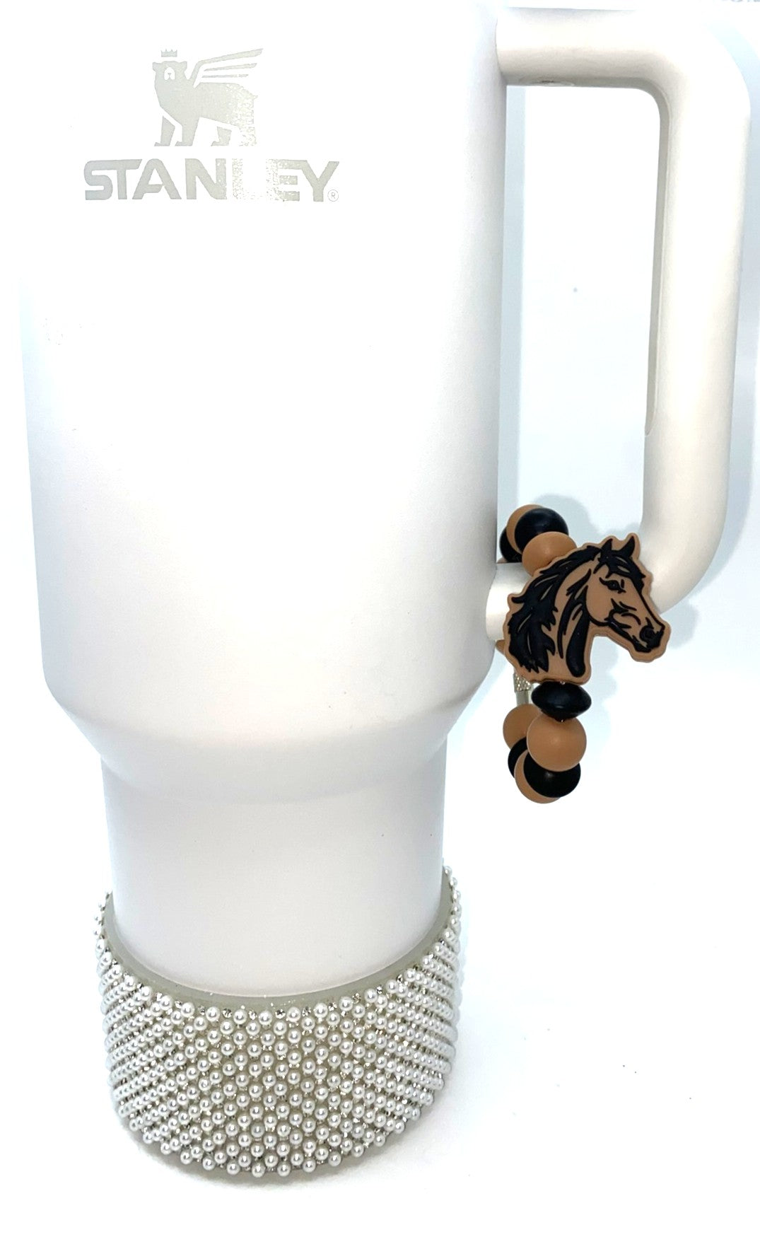 Horse Head Brown and Black Stanley Tumbler Cup handle Charm