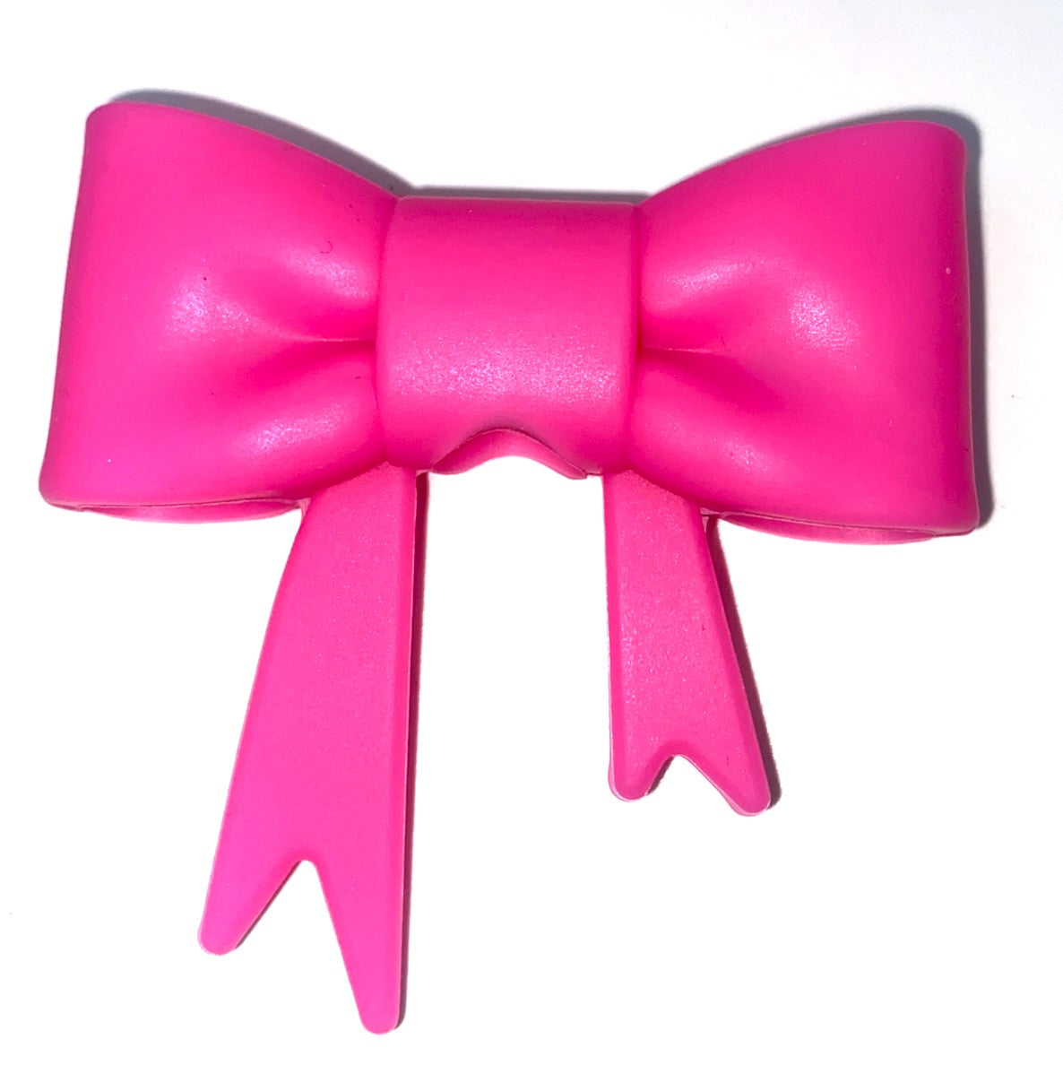 Bright Hot Pink Bow Straw Topper