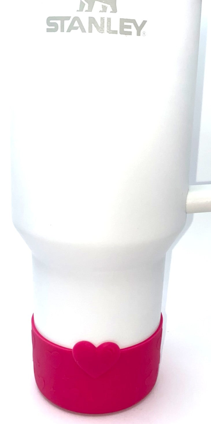 Hot Pink Hearts Embossed Stanley Tumbler Boot Sleeve #161