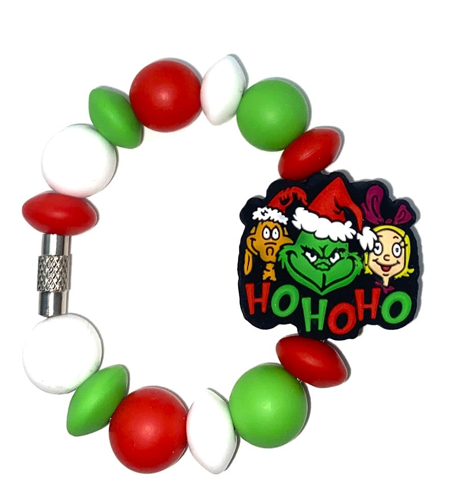 HO HO HO Mean Green Guy Santa Cindy & Max Shaped Christmas Stanley Tumbler Cup Handle Charm (Copy)