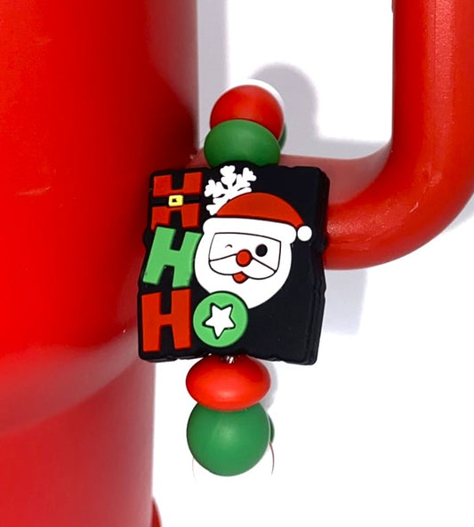Ho Ho Ho Santa Christmas Stanley Tumbler Cup Handle Charm