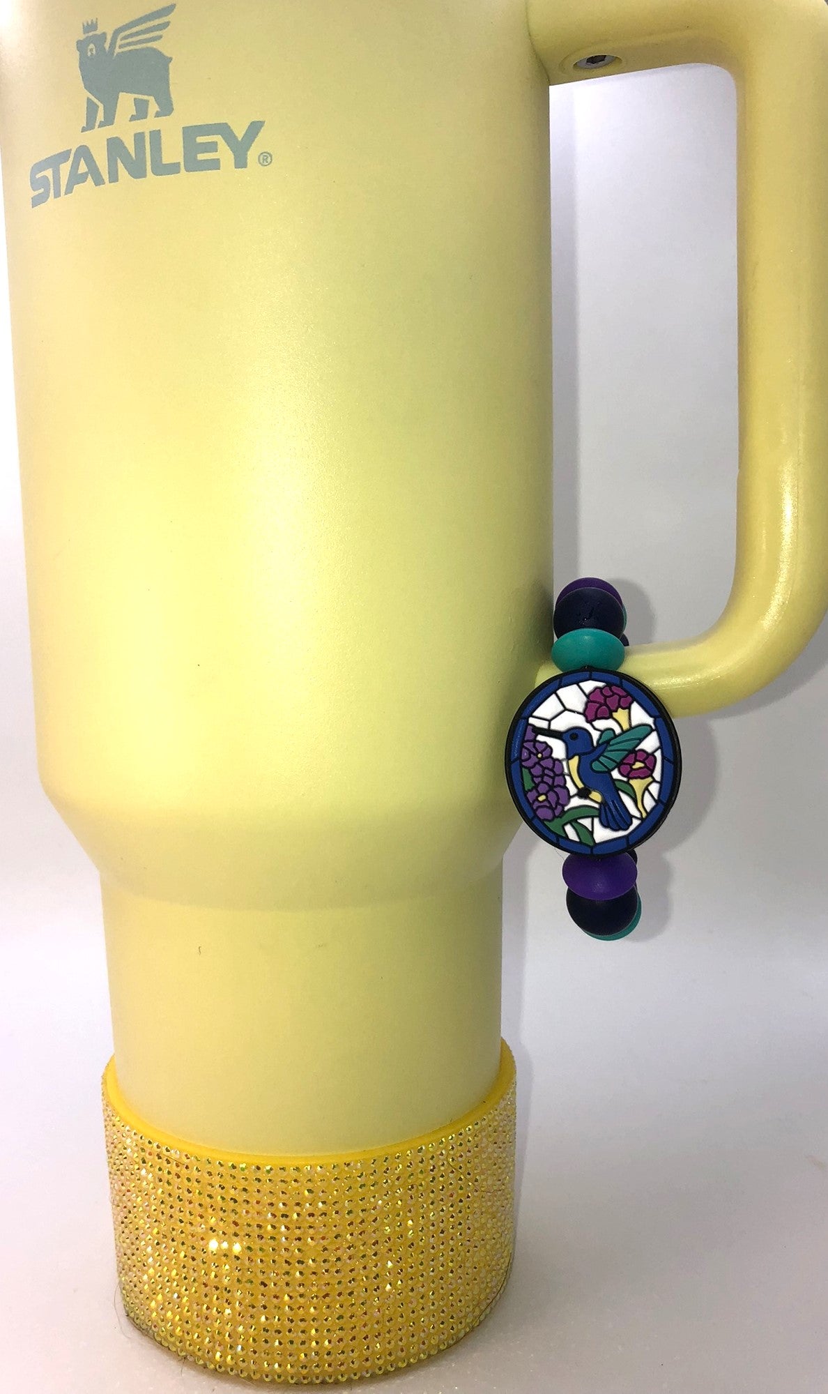 Hummingbird Stained Glass Stanley Tumbler Cup Handle Charm