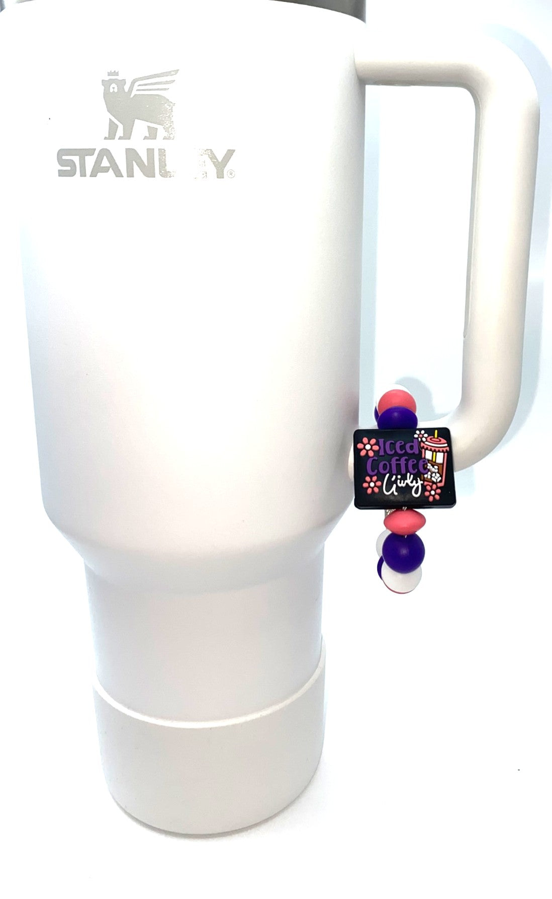 Iced Coffee Girly Stanley Tumbler Cup Handle