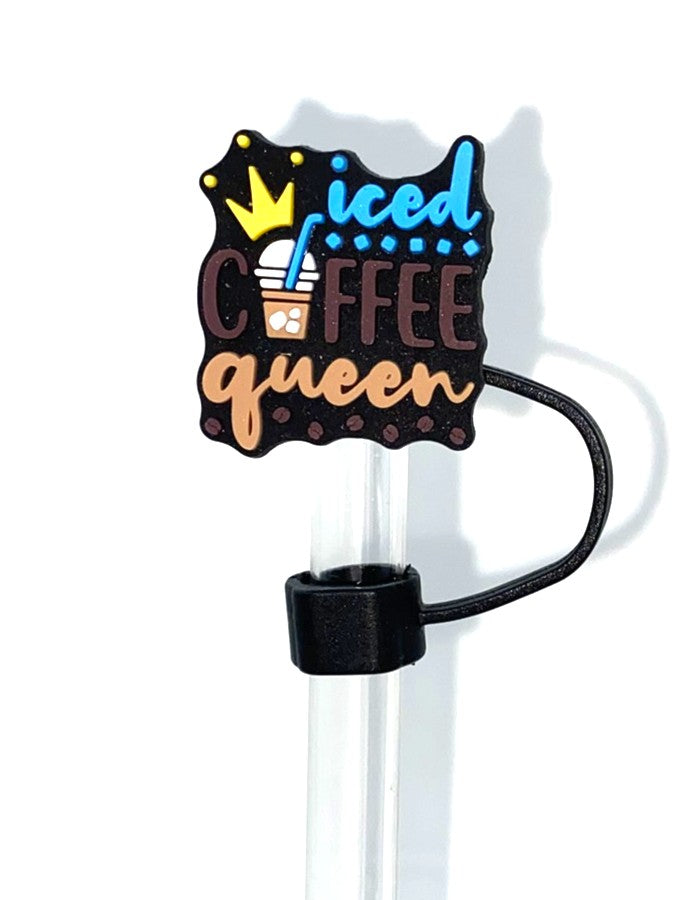 Iced Coffee Queen Straw Topper