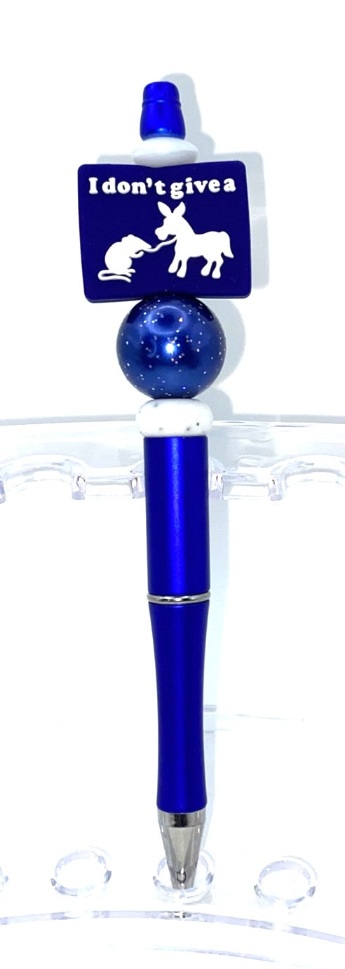 I Don't Give A Rat's Ass Beaded Pen