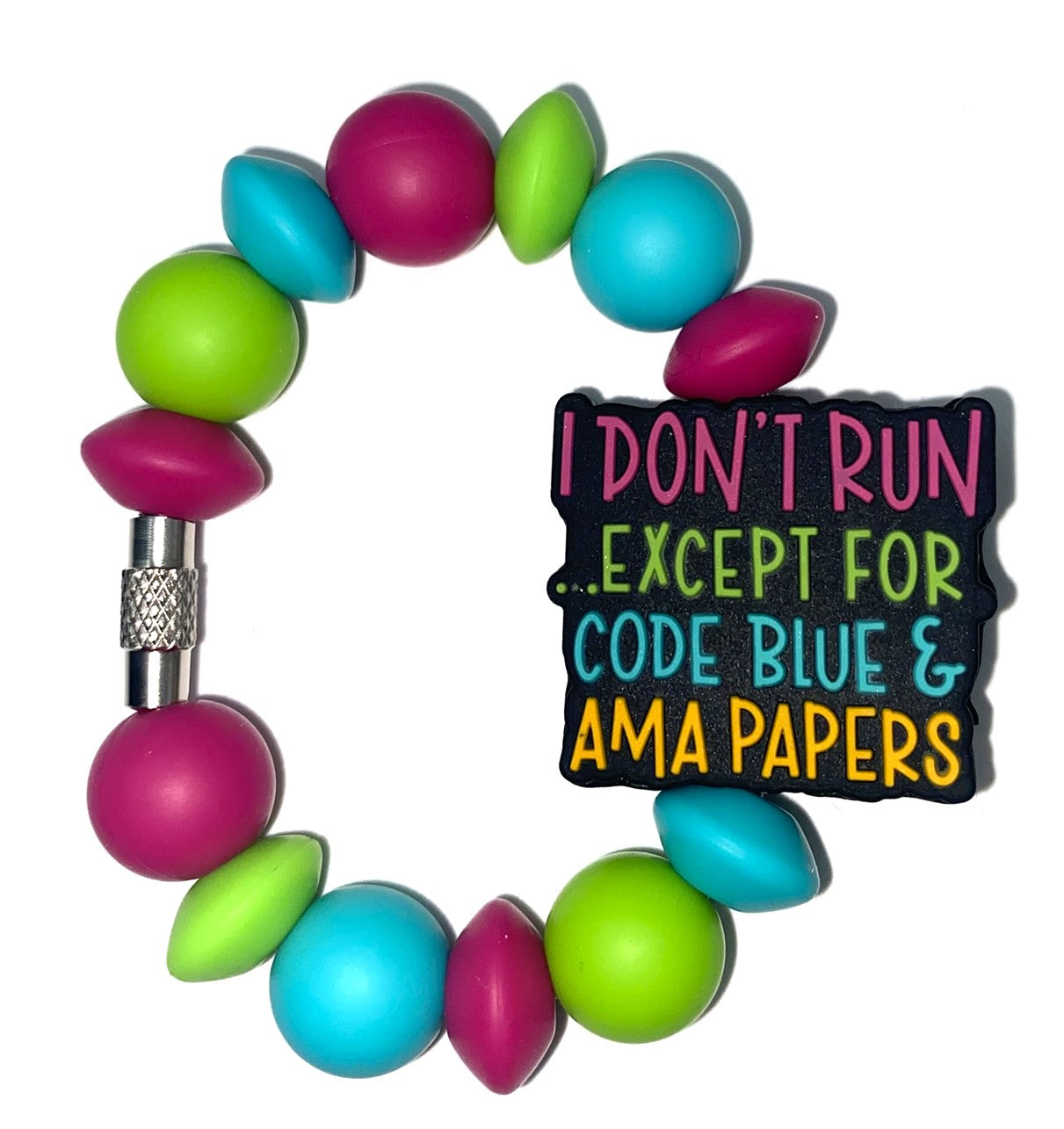I Don't Run Except For Code Blue And AMA Papers Nurse Medical Stanley Tumbler Cup Handle Charm