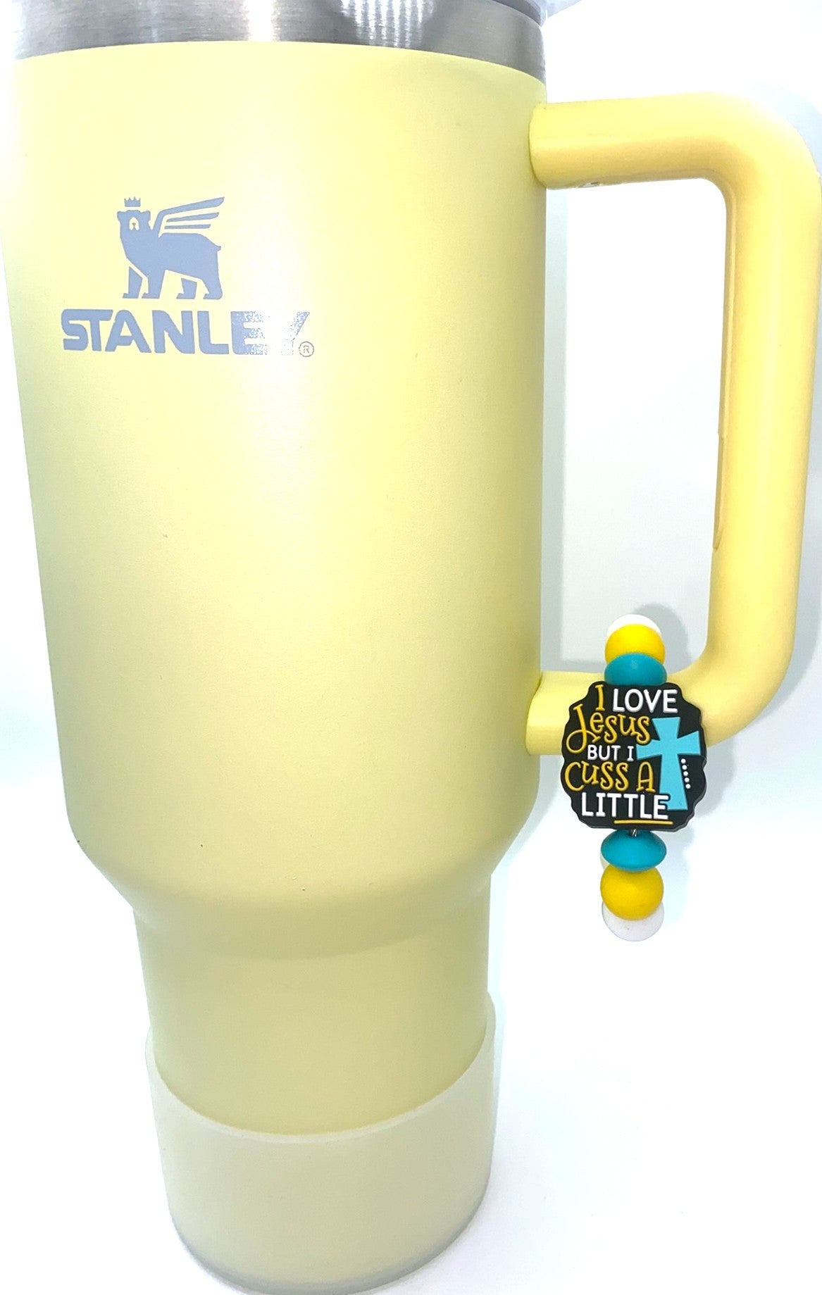 I Love Jesus But I Cuss A Little Funny Stanley Tumbler Cup Handle Charm