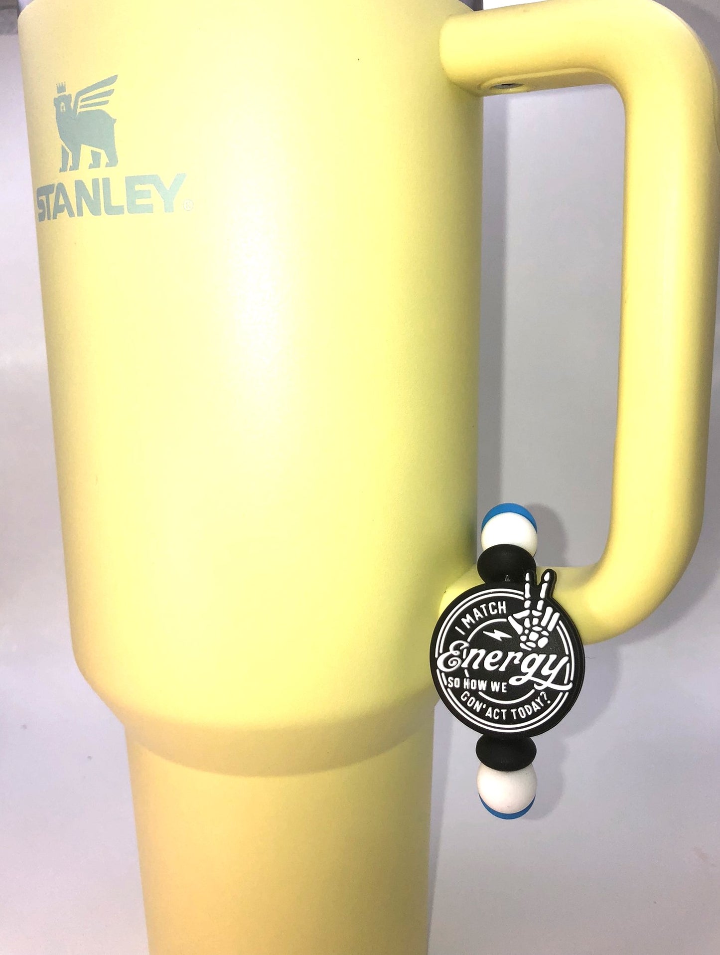 I Match Energy So How We Gon' Act Today? Skellie Hand Peace Stanley Tumbler Cup Handle Charm