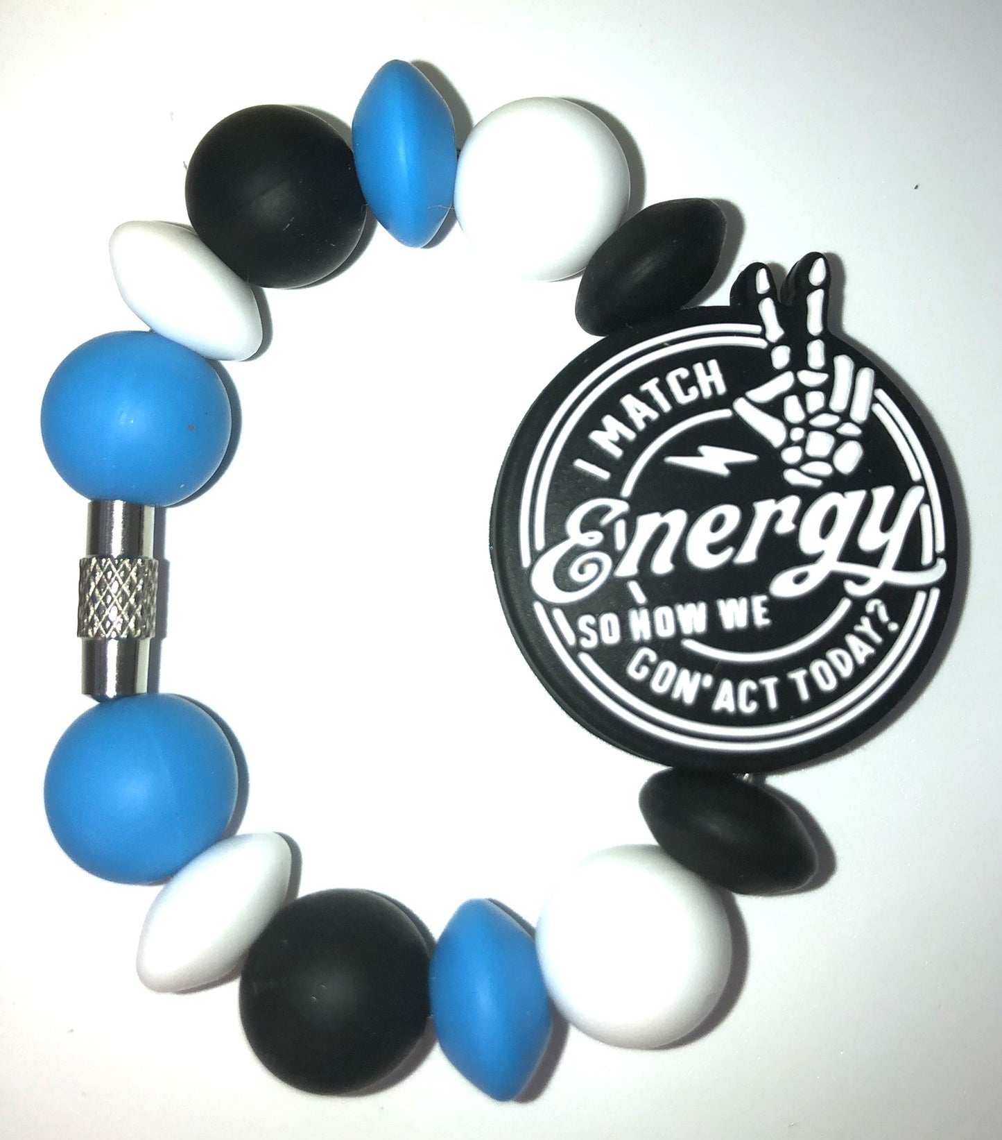 I Match Energy So How We Gon' Act Today? Skellie Hand Peace Stanley Tumbler Cup Handle Charm