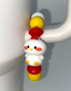 Chubby Chicken 3D Stanley Tumbler Cup Handle Charm