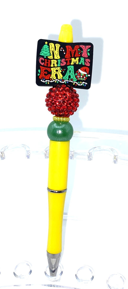 In My Christmas Era Beaded Pen