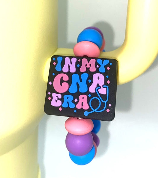 In My CNA Era Nurse w/Stethoscope Stanley Tumbler Cup Handle Charm
