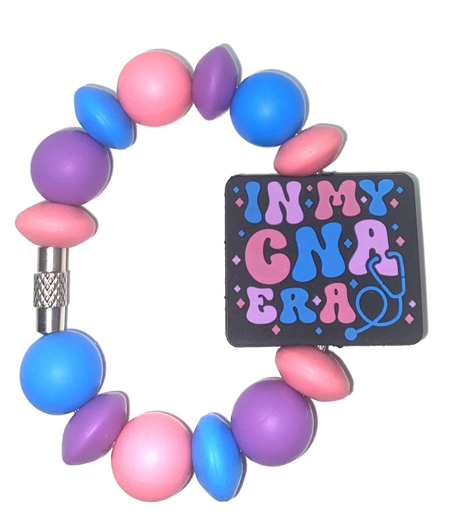 In My CNA Era Nurse w/Stethoscope Stanley Tumbler Cup Handle Charm
