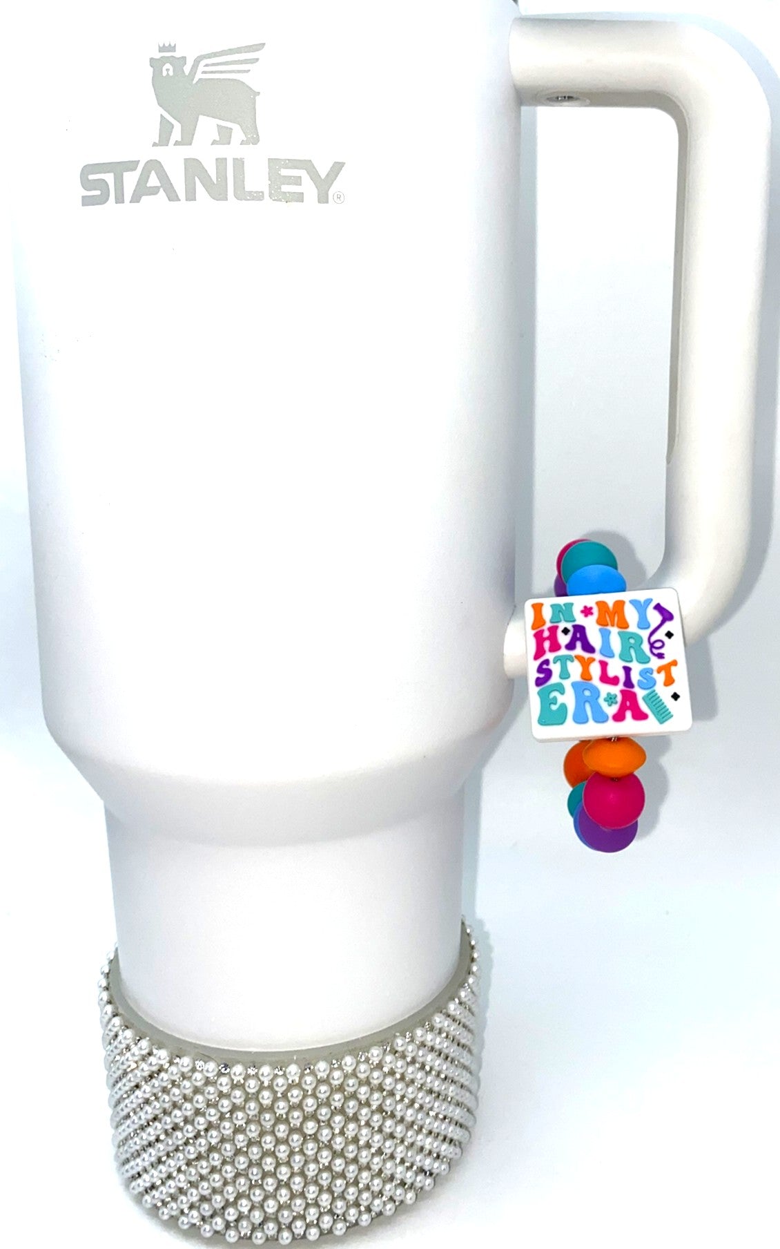 In My Hair Stylist Era Double Sided Stanley Tumbler Cup Handle Charm