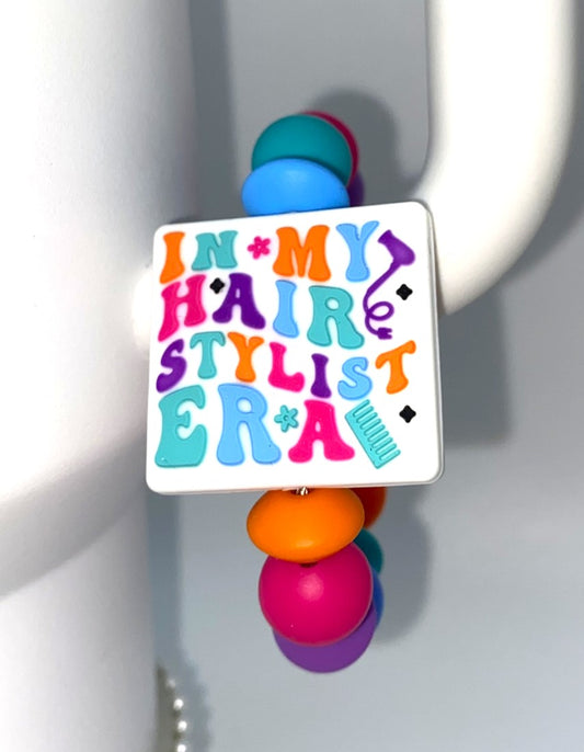 In My Hair Stylist Era Double Sided Stanley Tumbler Cup Handle Charm