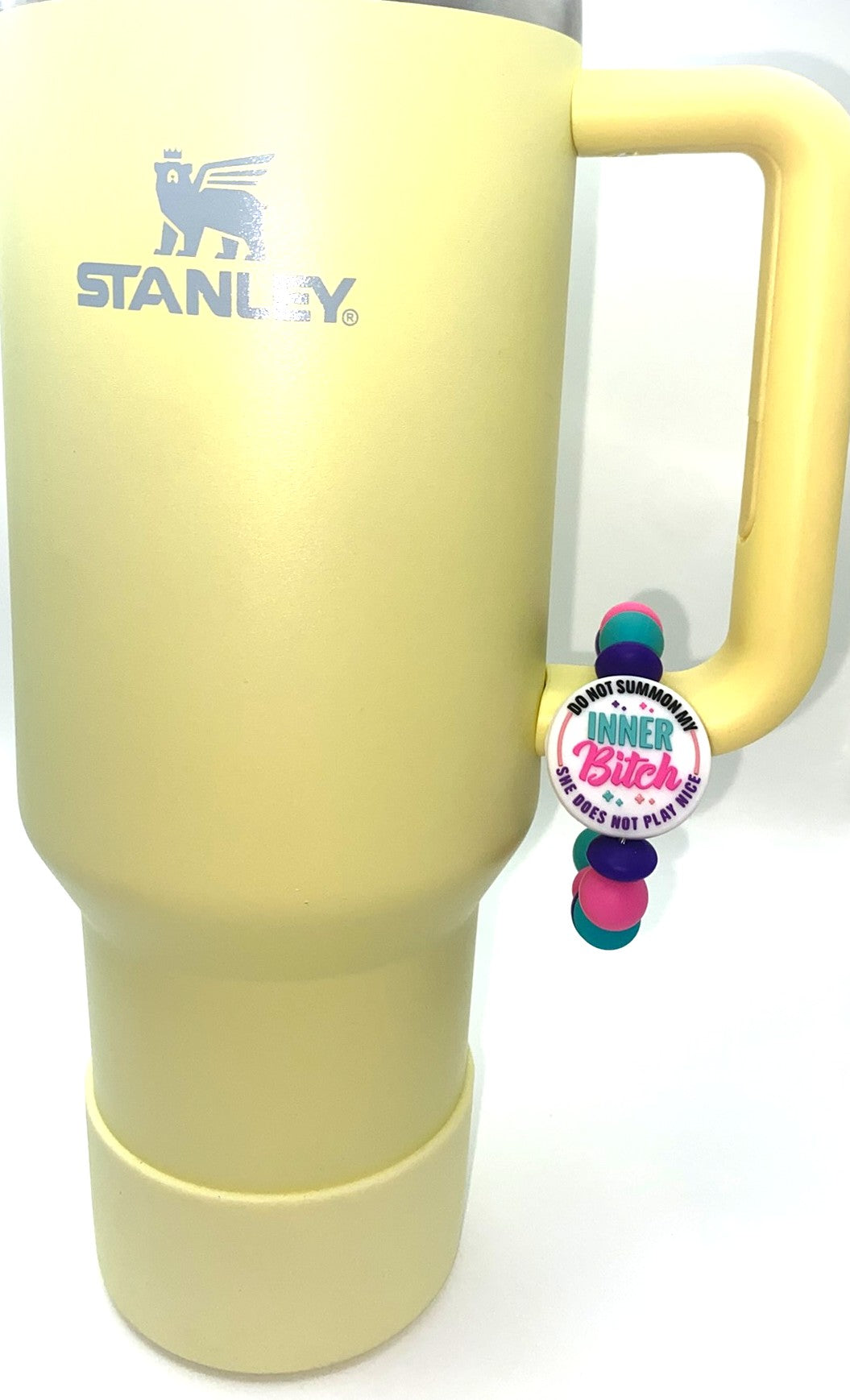 Do Not Summon My Inner Bitch She Does Not Play Nice Stanley Tumbler Cup Handle Charm