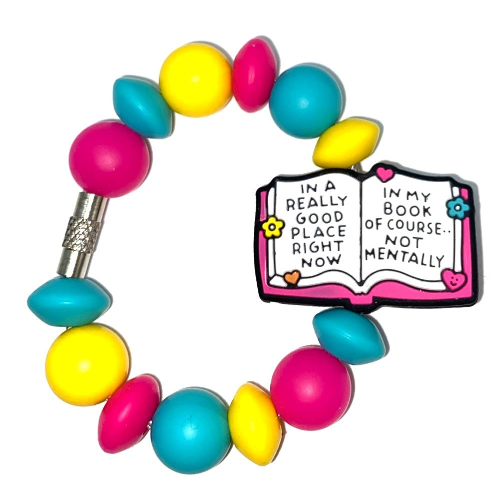 In A Really Good Place Right Now, In My Book Of Course...Not Mentally Stanley Tumbler Cup Handle Charm
