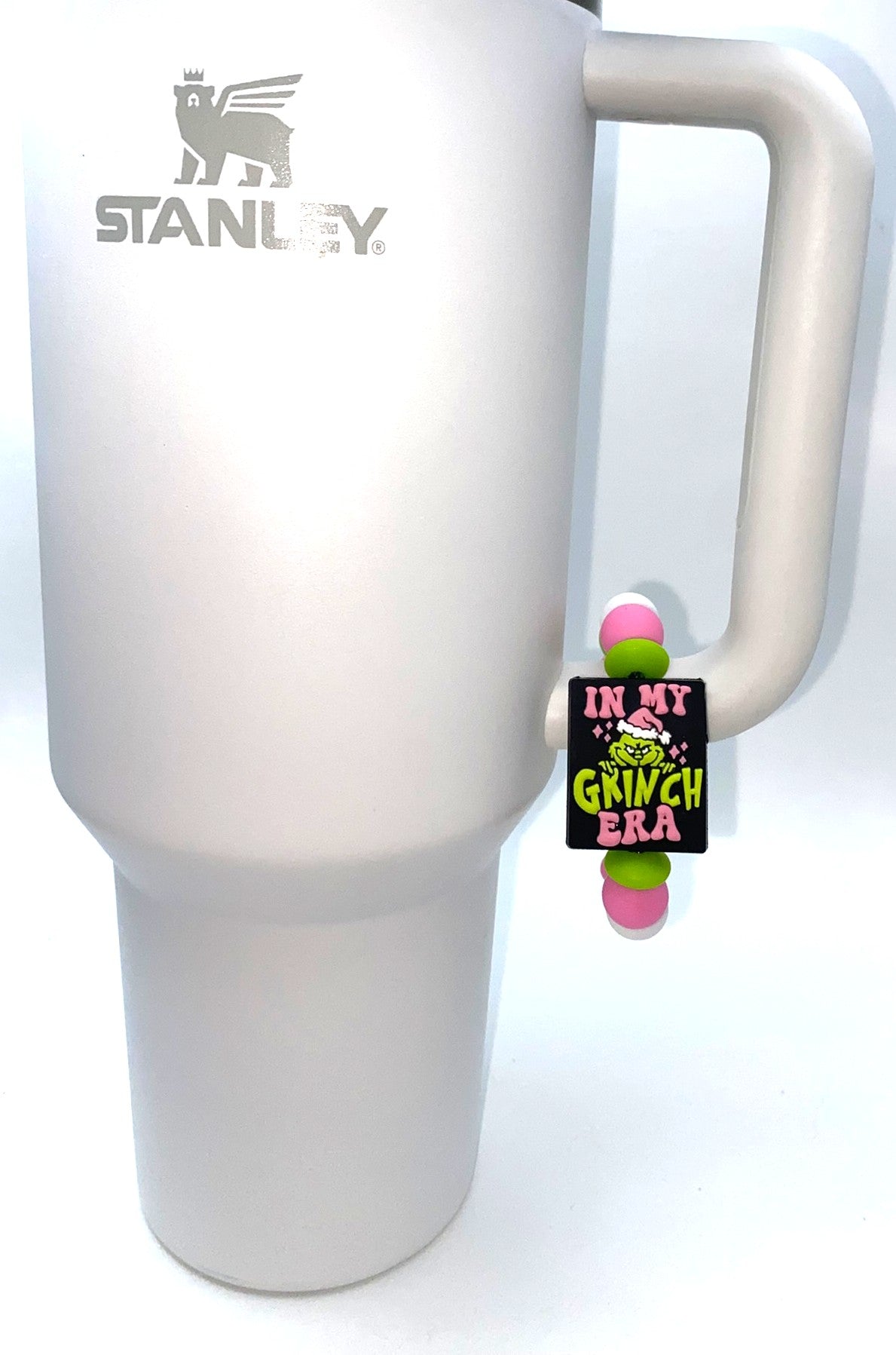 In My Grinch Era Mean Green Guy Christmas Stanley Tumbler Cup Handle Charm