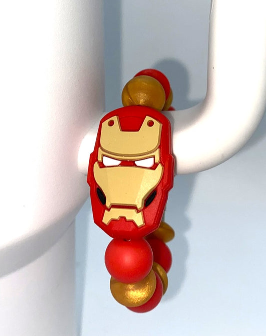 Iron Guy Mask Super Hero Stanley Tumbler Cup Handle Charm