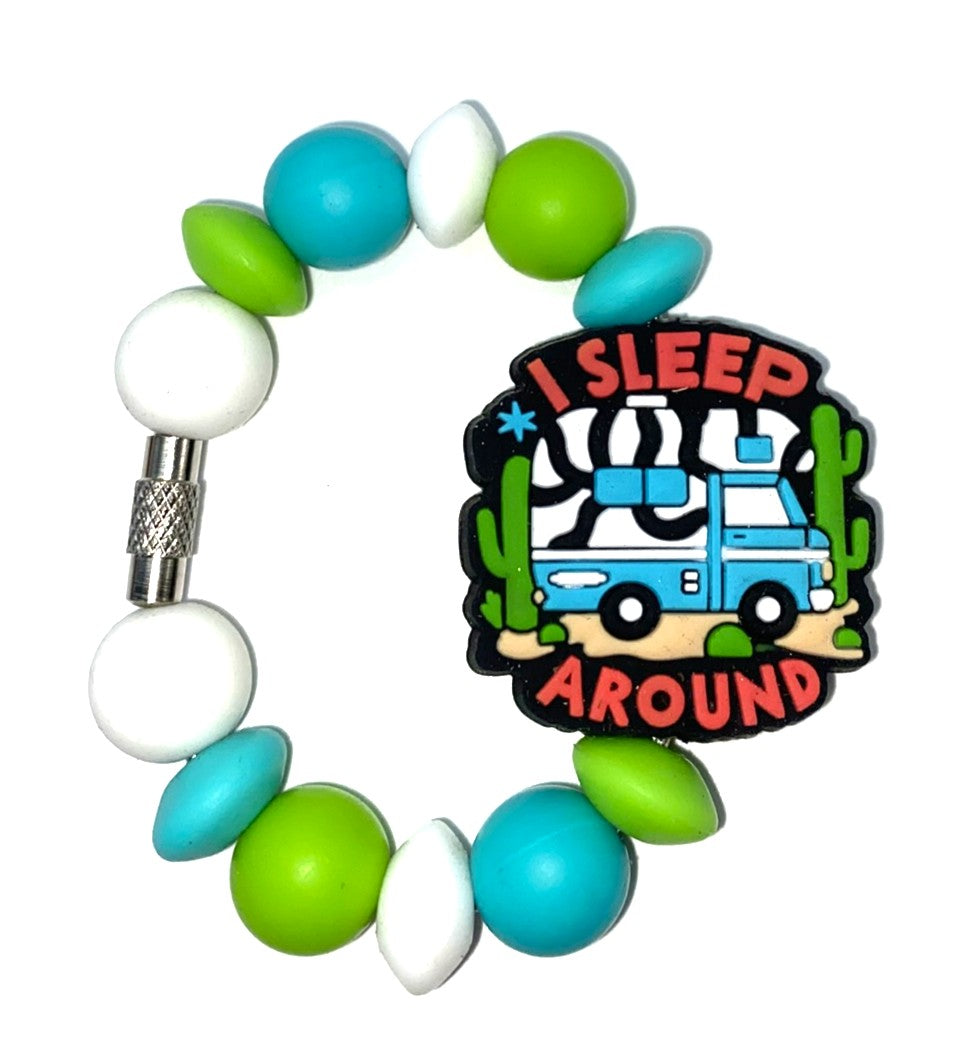 I Sleep Around Camper funny Stanley Tumbler Cup Handle Charm