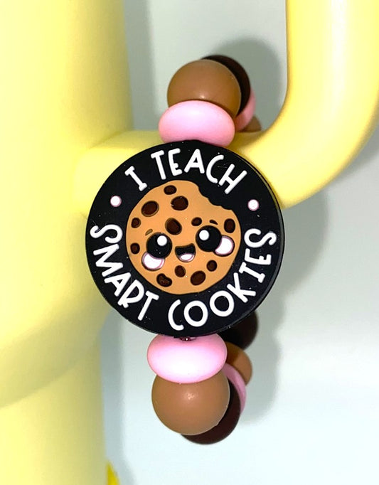 I Teach Smart Cookies Teacher School Stanley Tumbler Cup Handle Charm