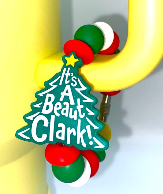 It's A Beaut Clark Christmas Vacation Christmas Tree Stanley Tumbler Cup Handle Charm