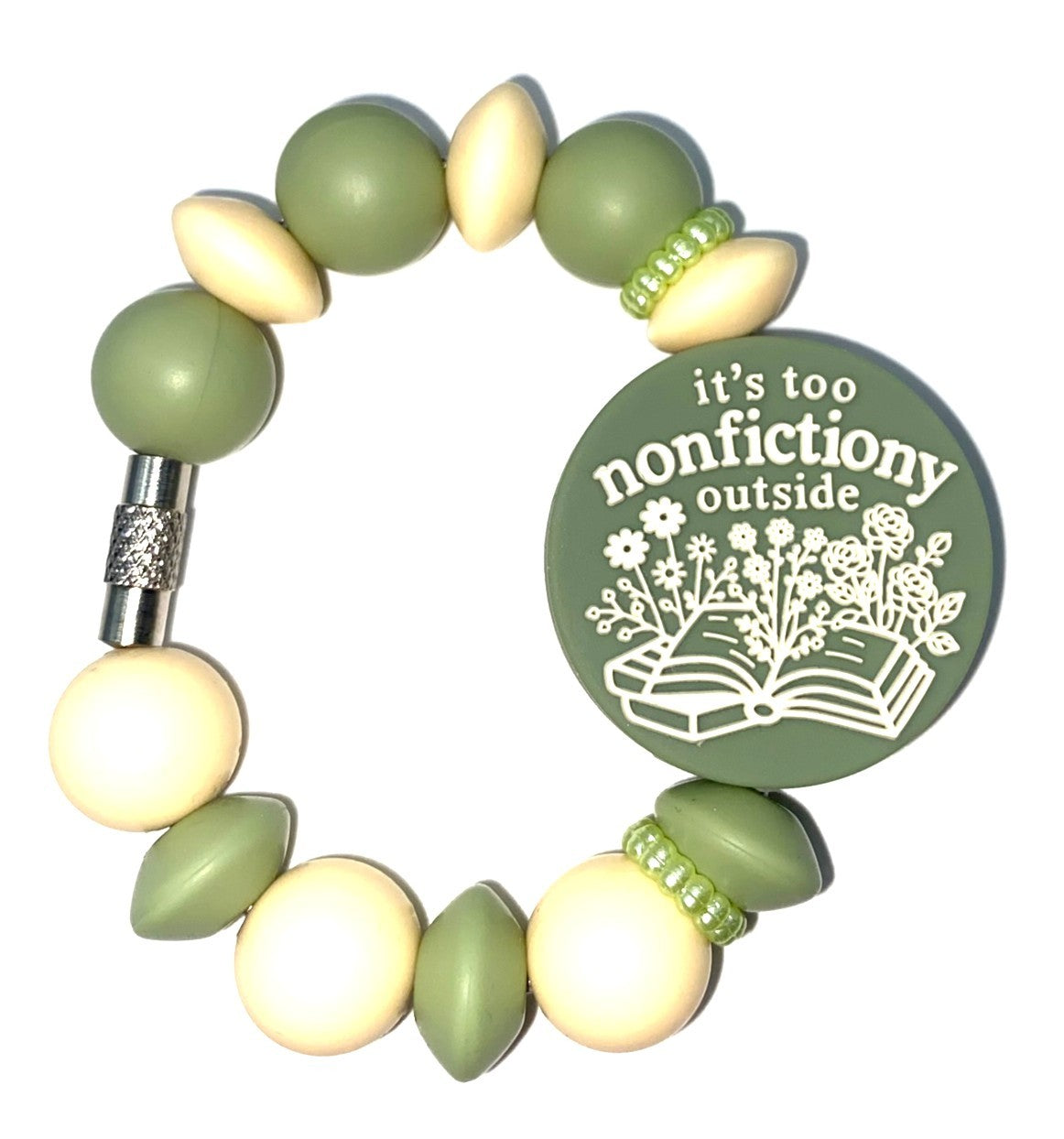 It's Too Nonfictiony Outside Bookish Stanley Tumbler Cup Handle Charm