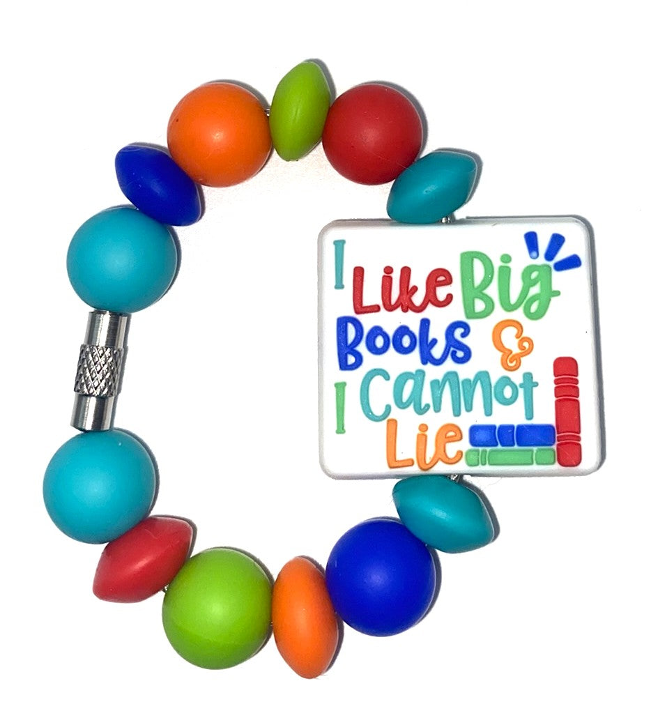 I Like Big Books And I Cannot Lie White Stanley Tumbler Cup Handle Charm