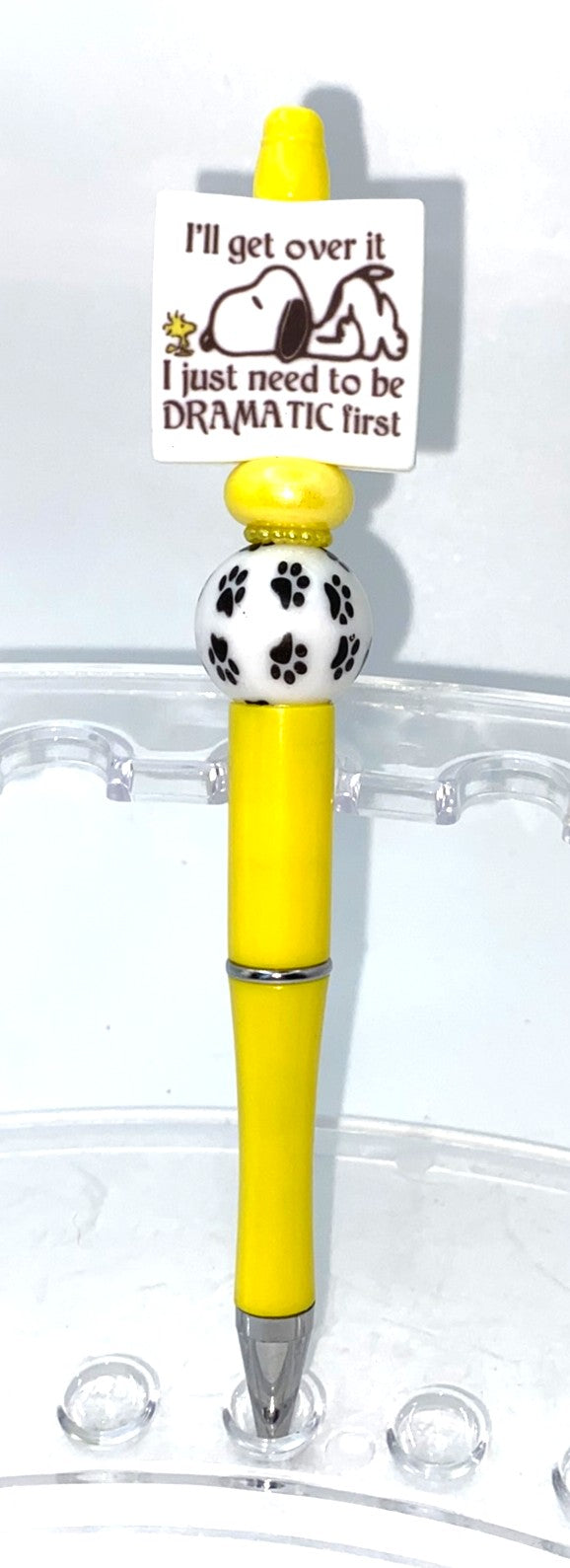 I'll Get Over It I Just Need To Dramatic First Beagle Cartoon Dog & Bird Friend Beaded Pen
