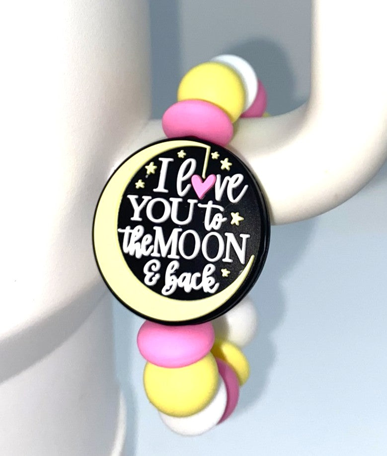 I Love You To The Moon And Back Stanley Tumbler Cup Handle Charm