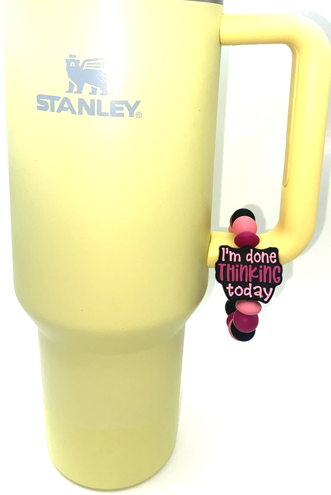 I'm Done Thinking Today Funny Stanley Tumbler Cup Handle Charm