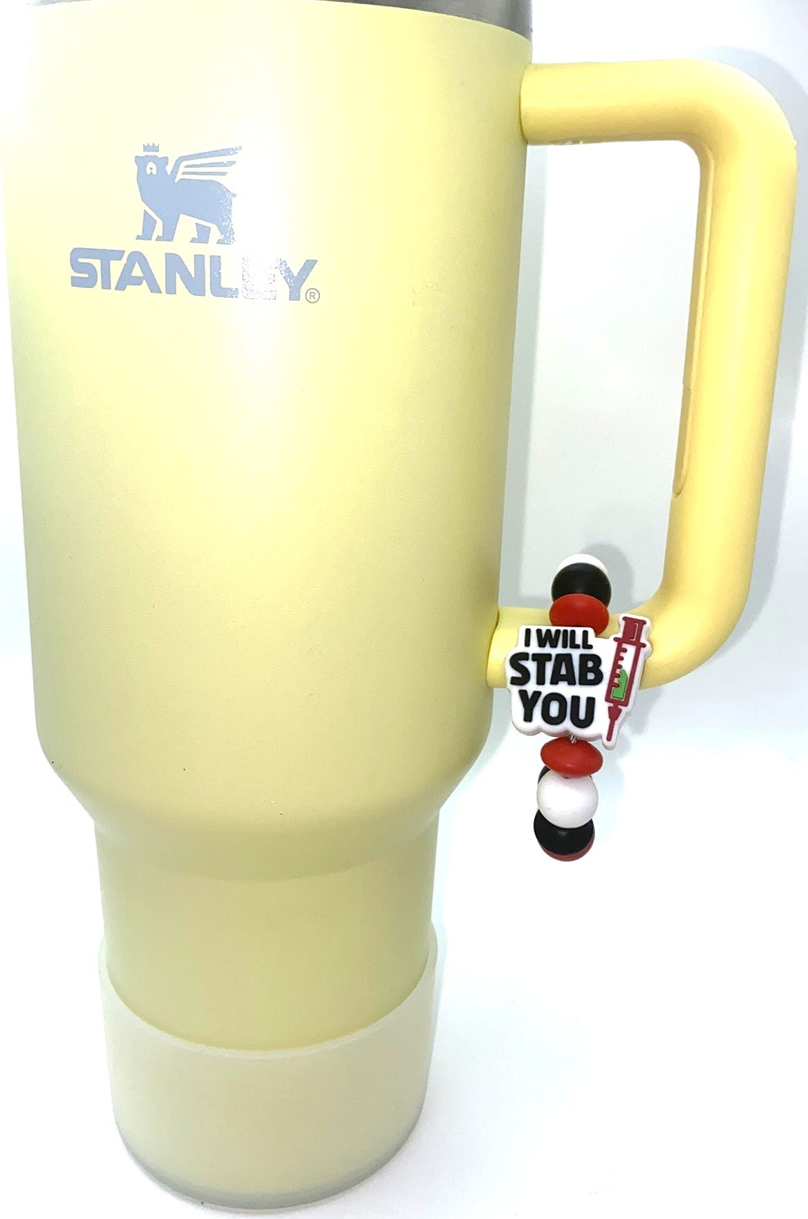 I Will Stab You Syringe Shot Medical Stanley Tumbler Cup Handle Charm