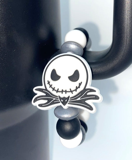 Jack Skelllie Face Nightmare Christmas Halloween Stanley Tumbler Cup Handle Charm