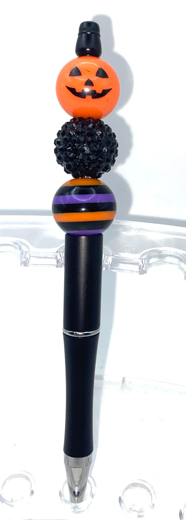 Jack O Lantern Pumpkin Halloween Acrylic Beaded Pen
