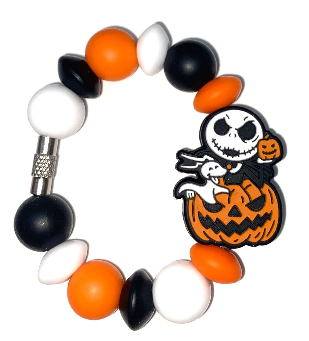 Jack & Dog In Pumpkin Nightmare Christmas Halloween Stanley Tumbler Cup Handle Charm