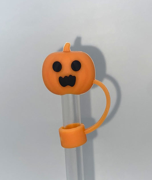 Jack O Lantern 3D Halloween Straw Topper