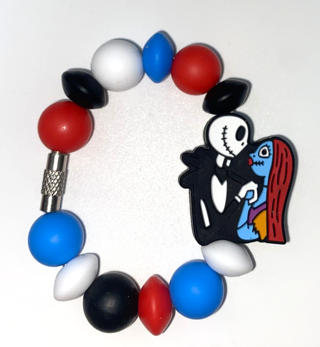Jack & Sally Nightmare Christmas Halloween Stanley Tumbler Cup Handle Charm