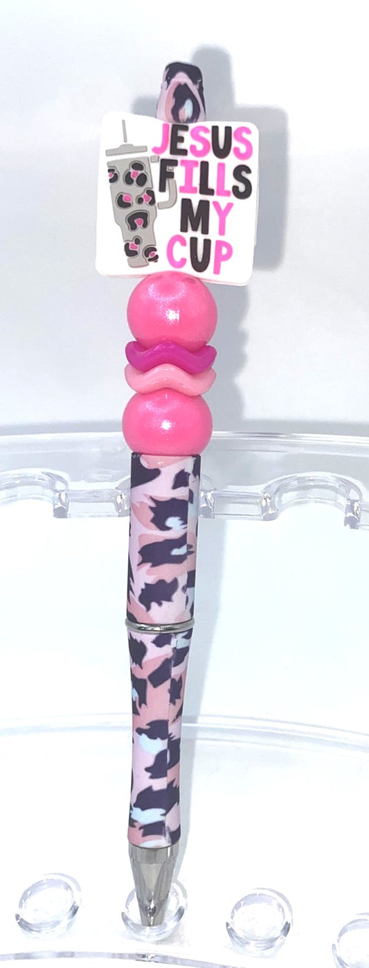 Jesus Fills My Cup Beaded Pen