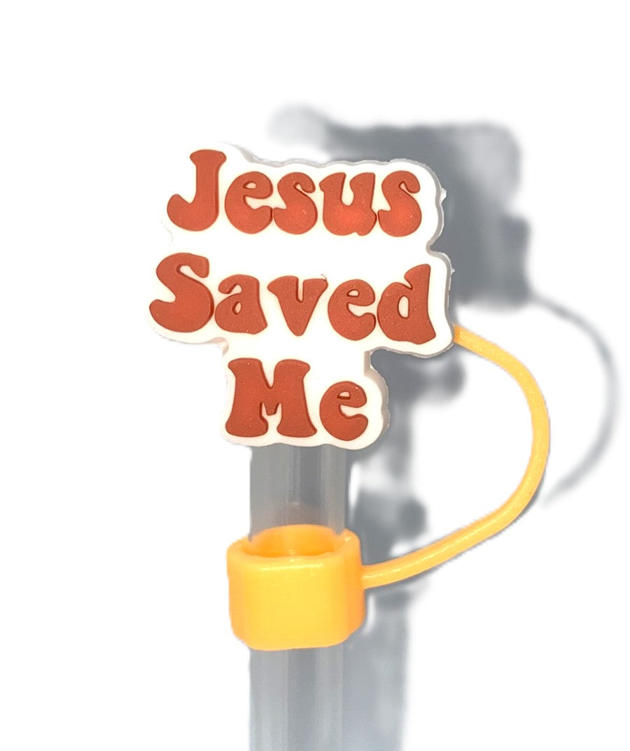 Jesus Saved Me Straw Topper