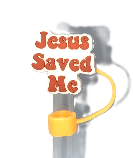 Jesus Saved Me Straw Topper