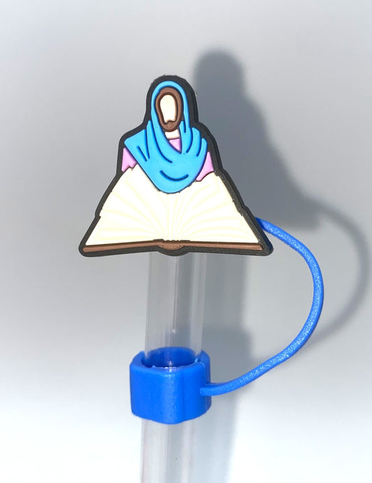 Jesus & Bible Straw Topper