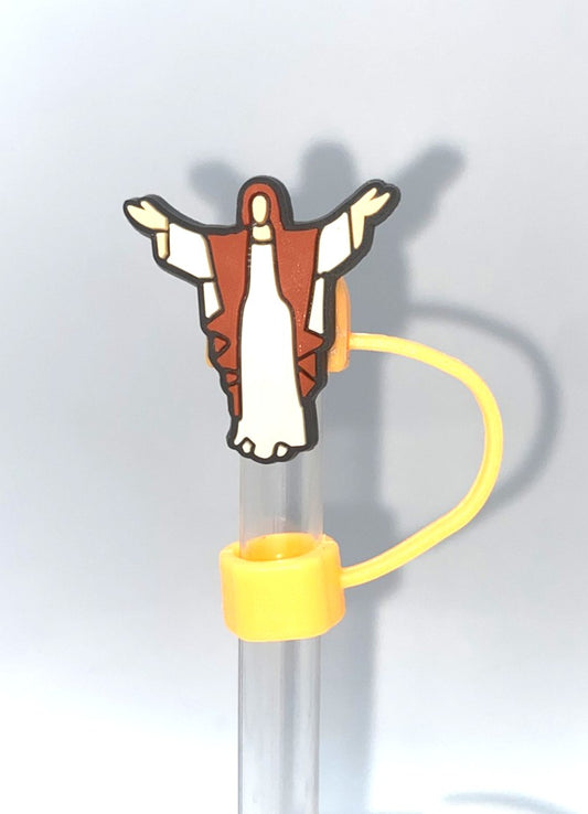 Jesus Arms Raised Straw Topper