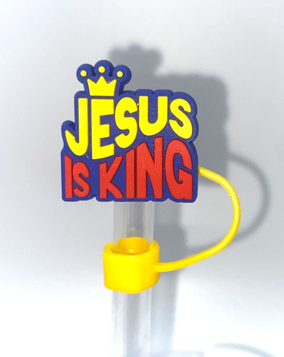 Jesus Is King Straw Topper
