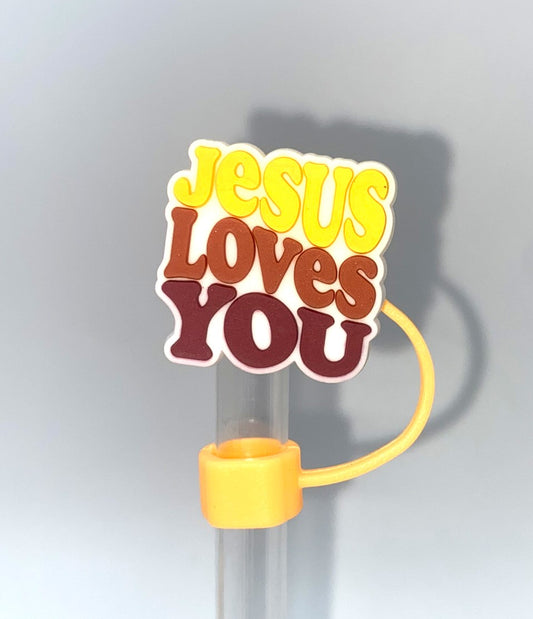 Jesus Loves You Straw Topper