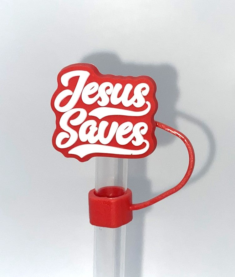Jesus Saves Straw Topper