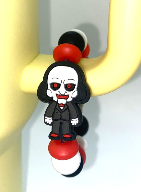 Jigsaw Billy Saw Horror Villain Stanley Tumbler Cup Handle Charm