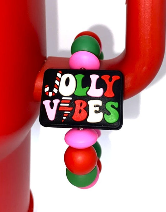 Jolly Vibes Christmas Stanley Tumbler Cup Handle Charm